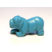 Panther Carved Fetish Bead 0.75 Inch - Howlite Turquoise