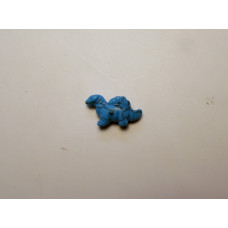 Dinosaur (Stegosaurus) Carved Fetish Bead 0.75 Inch - Howlite Turquoise