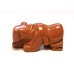 Panther Carved Fetish Bead 0.75 Inch - Goldstone