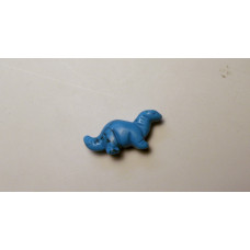 Dinosaur (Diplodocus) Carved Fetish Bead 0.75 Inch - Howlite Turquoise