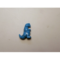 Dinosaur (T-Rex) Carved Fetish Bead 0.75 Inch - Howlite Turquoise