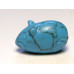 Mouse Carved Fetish Bead 0.75 Inch - Howlite Turquoise