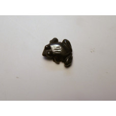 Frog Classic Carved Fetish Bead 0.75 Inch - Hematite