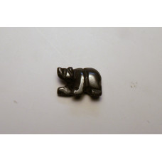 Bear Walking Carved Fetish Bead 0.75 Inch - Hematite