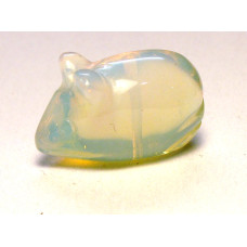 Mouse Carved Fetish Bead 0.75 Inch - Opalite