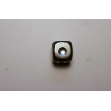 Dice Carved Fetish Bead 0.75 Inch - Hemetite