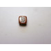 Dice Carved Fetish Bead 0.75 Inch - Goldstone