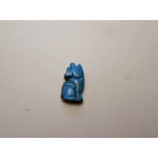 Coyote Howling Carved Fetish Bead 0.75 Inch - Howlite Turquoise