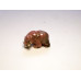 Bear with fish 1.5 Inch Figurine - Rhodonite