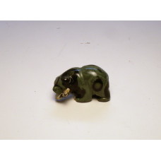 Bear with fish 1.5 Inch Figurine - Kambaba