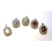 Wrapped Oval Gemstone Filigree Pendant  Assorted Stones