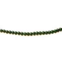 16 inch 7-8 mm Gemstone Round Bead Strand - Malachite