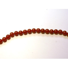 16 inch 6 mm Gemstone Round Bead Strand - Carnelian Agate