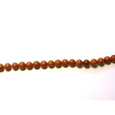 16 inch 10 mm Gemstone Round Bead Strand - Goldstone