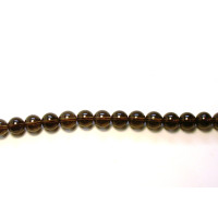 16 inch 12 mm Gemstone Round Bead Strand - Smoky Quartz