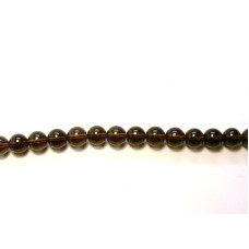 16 inch 12 mm Gemstone Round Bead Strand - Smoky Quartz