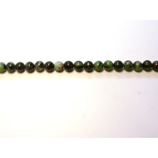 16 inch 8 mm Gemstone Round Bead Strand - Ruby Zoisite