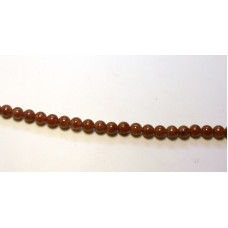 16 inch 8 mm Gemstone Round Bead Strand - Lepidochrosite (Natural Strawberry) Quartz