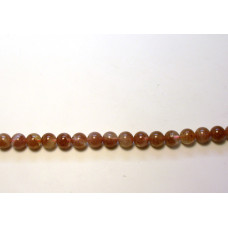 16 inch 12 mm Gemstone Round Bead Strand - Lepidochrosite (Natural Strawberry) Quartz