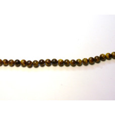 16 inch 6 mm Gemstone Round Bead Strand - Tiger Eye