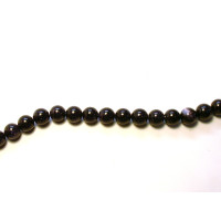 16 inch 12 mm Gemstone Round Bead Strand - Blue Goldstone