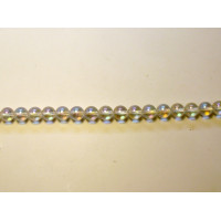 16 inch 10 mm Gemstone Round Bead Strand - Clear Crystal 