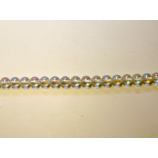 16 inch 10 mm Gemstone Round Bead Strand - Clear Crystal 