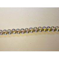 16 inch 12 mm Gemstone Round Bead Strand - Clear Crystal 