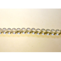 16 inch 12 mm Gemstone Round Bead Strand - Clear Crystal AB