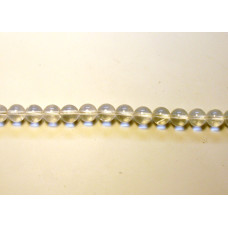 16 inch 12 mm Gemstone Round Bead Strand - Clear Crystal AB