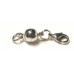 916 25mm Rhodium Plated Round Magnetic Clasp 3 Piece Packs