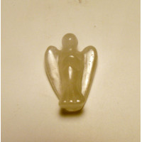 Angel Carved Fetish Bead 0.75 Inch - Clear Quartz