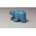 Bear Walking Carved Fetish Bead 0.75 Inch - Howlite Turquoise