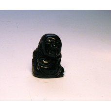 Buddha Classic Carved Fetish Bead 0.75 Inch - Obsidian Black