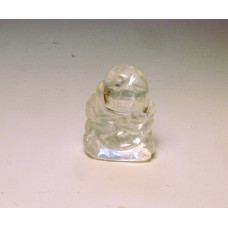 Buddha Classic Carved Fetish Bead 0.75 Inch - Clear Quartz