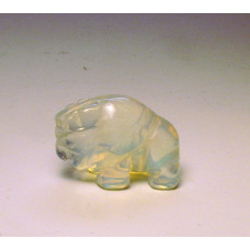 Buffalo Carved Fetish Bead 0.75 Inch - Opalite