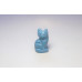 Cat Sitting 1 Inch Figurine - Howlite Turquoise