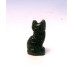 Cat Sitting Carved Fetish Bead 0.75 Inch - Blue Goldstone