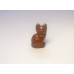 Cat Sitting 1 Inch Figurine - Rainbow Jasper