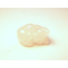 Cat Sleeping Carved Fetish Bead 0.75 Inch - Rose Quartz