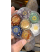 Gemstone Chakra Power stone set with chips (Quarter size on power stone)