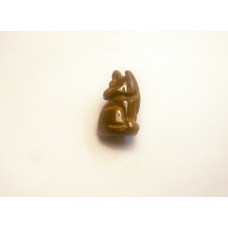 Coyote Howling 1 Inch Figurine - Tiger Eye