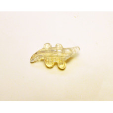 Crocodile Carved Fetish Bead 0.75 Inch - Clear Quartz