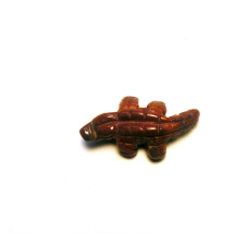 Crocodile Carved Fetish Bead 0.75 Inch - Rainbow Jasper