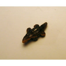 Crocodile Carved Fetish Bead 0.75 Inch - Tiger Eye