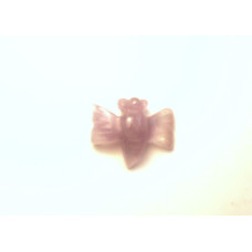 Dragonfly Carved Fetish Bead 0.75 Inch - Amethyst