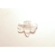 Dragonfly Carved Fetish Bead 0.75 Inch - Clear Quartz