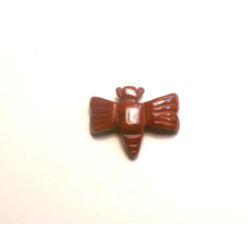 Dragonfly Carved Fetish Bead 0.75 Inch - Rainbow Jasper