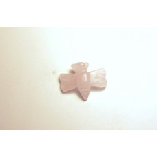 Dragonfly Carved Fetish Bead 0.75 Inch - Rose Quartz