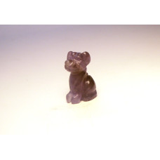 Dog Classic Carved Fetish Bead 0.75 Inch - Amethyst